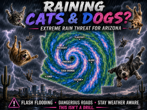 This final image is intentionally over-the-top and is included as an example of sensational weather messaging. It is not a literal depiction of the forecast and is meant only for those who enjoy the dramatic “doom and gloom” style.